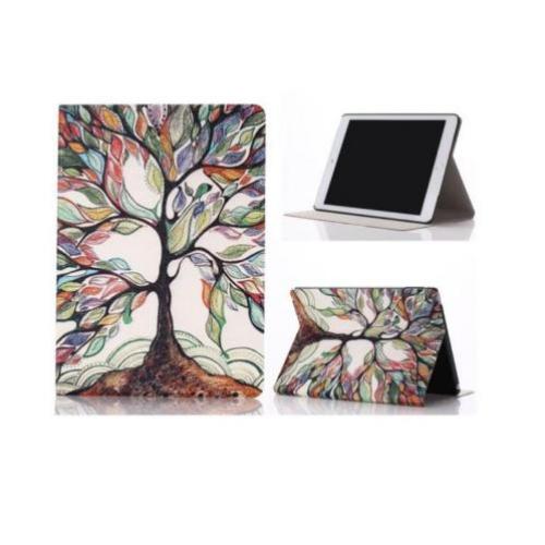 iPad Air 1 leren hoes hoesje case Kleurrijke Boom - TREE