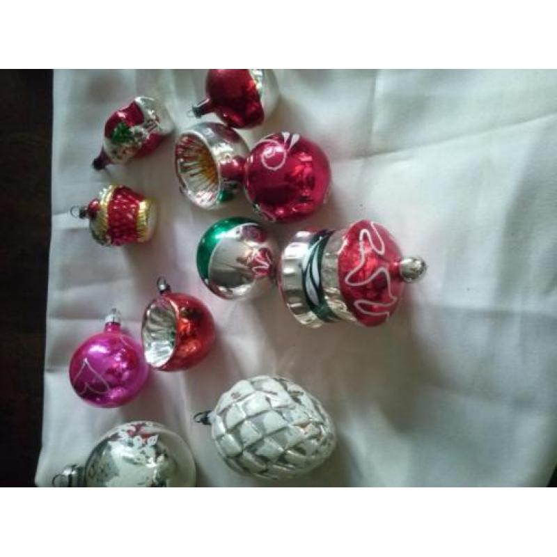 Antieke Kerst ballen 11 stuks 1 koop bieden
