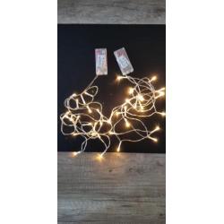 2 x led verlichting in de kleur amber op batterijen (nieuw)