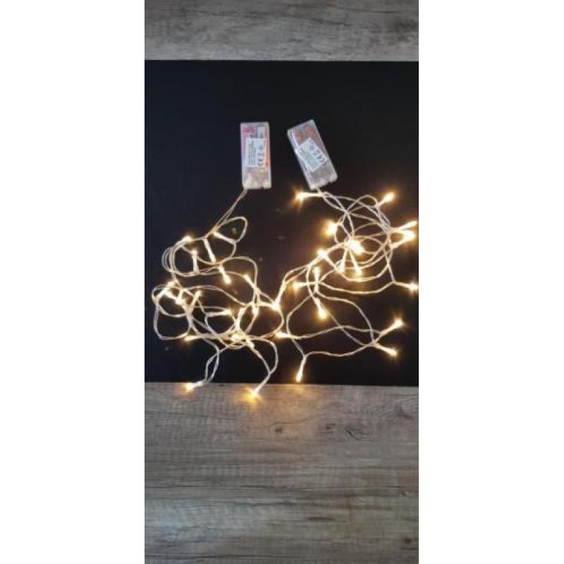 2 x led verlichting in de kleur amber op batterijen (nieuw)