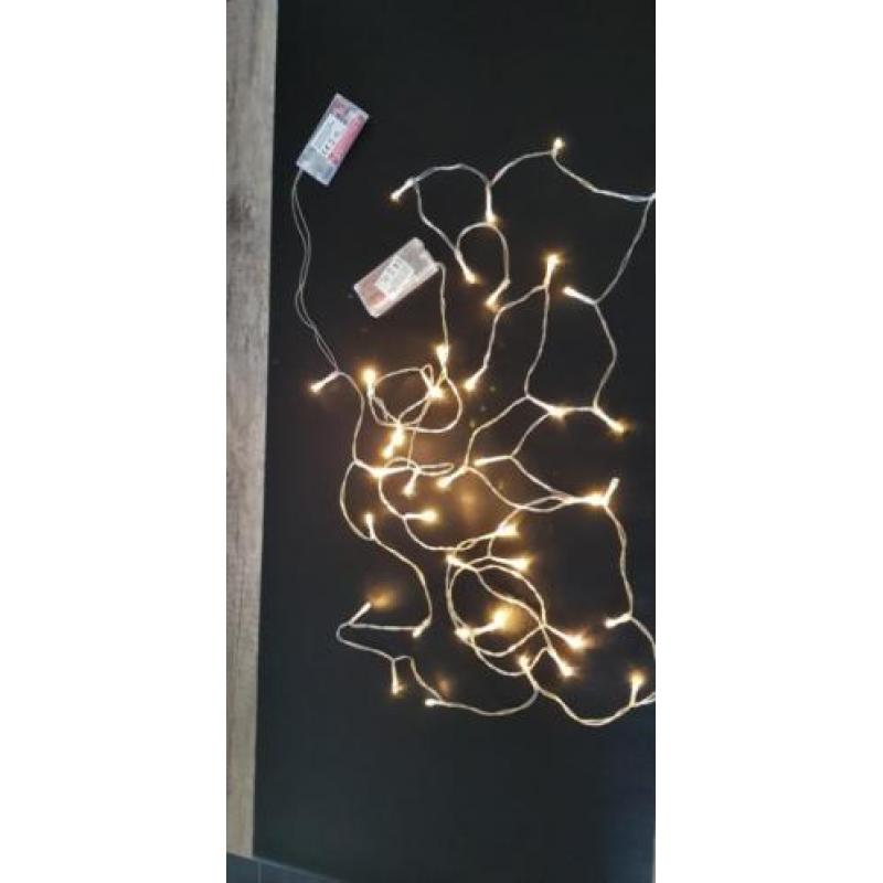 2 x led verlichting in de kleur amber op batterijen (nieuw)