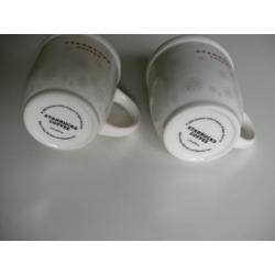 Starbucks Mugs 2008 - Christmas snowflakes - Elka porselein