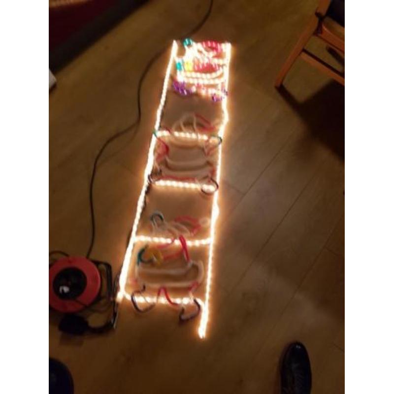 Klimmende kerstman.