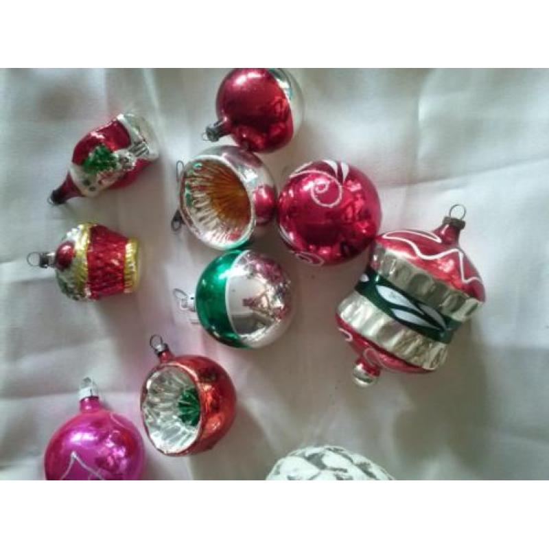 Antieke Kerst ballen 11 stuks 1 koop bieden