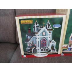 lemax 3 kersthuisjes in doos sint trinity church- buchershop