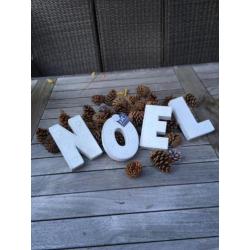 Bastion Collections Kerst Noël letters RvS wit