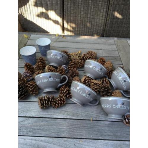 Bastion Collections Merry Christmas jumbo mugs 6st nieuw