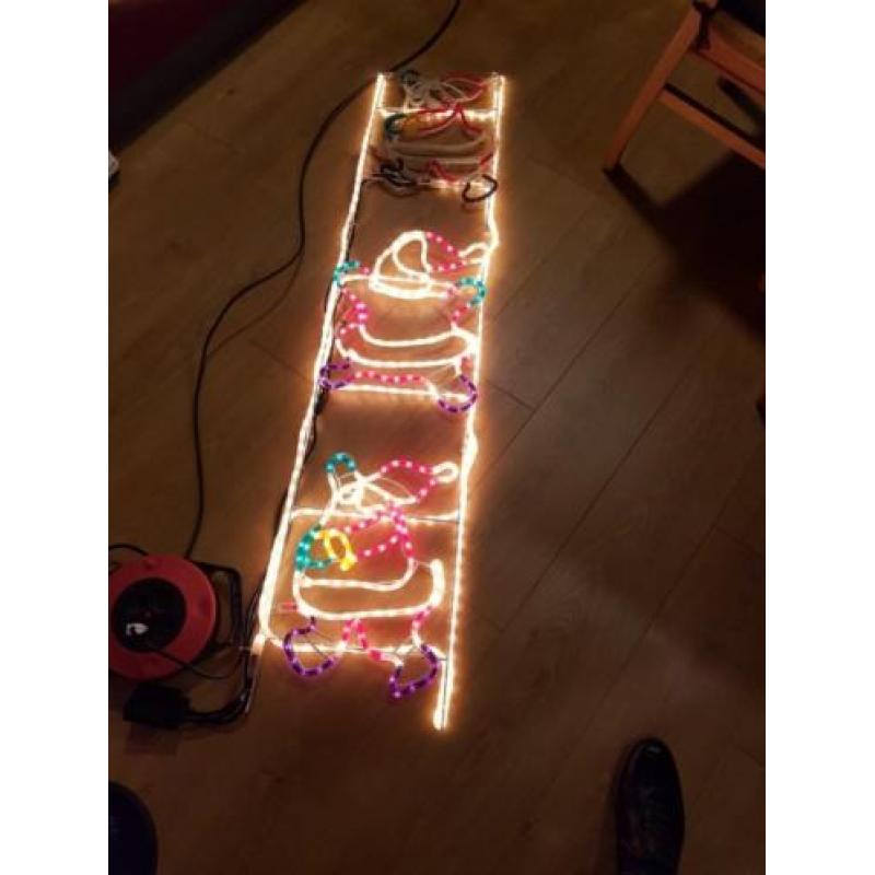 Klimmende kerstman.