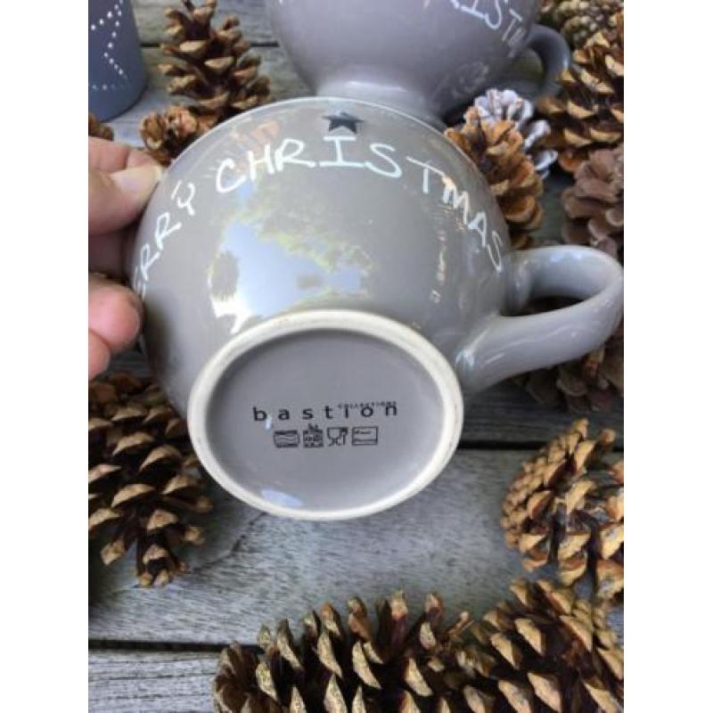 Bastion Collections Merry Christmas jumbo mugs 6st nieuw