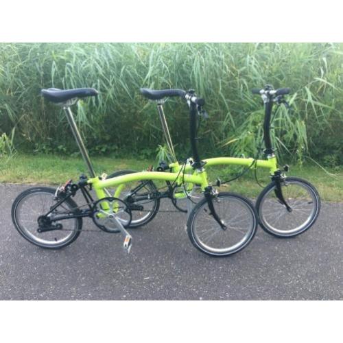 Brompton vouwfietsen Set Lime Green 1 jaar oud