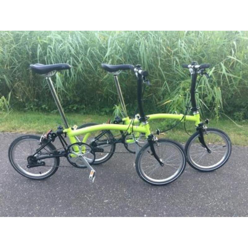 Brompton vouwfietsen Set Lime Green 1 jaar oud
