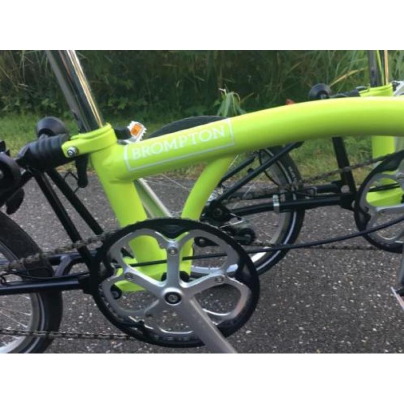 Brompton vouwfietsen Set Lime Green 1 jaar oud