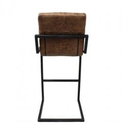 SALE: Industriële barkruk Boston groen / cognac goedkope set