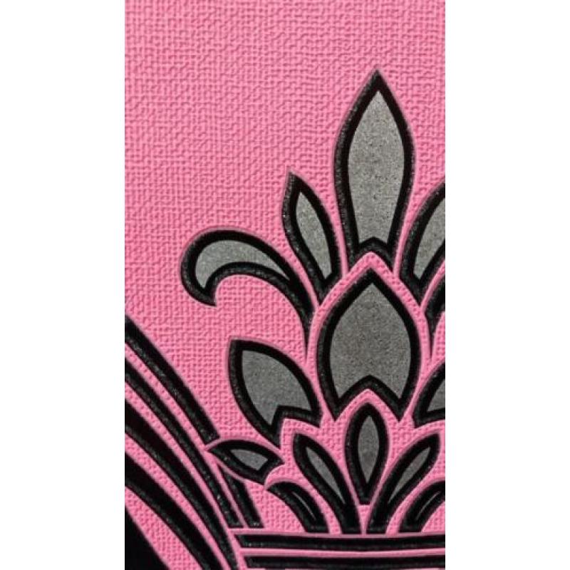 Roze glitter barok behang €8.50