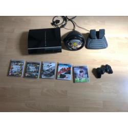 Sony PlayStation 3 incl. Stuur en 6 spellen