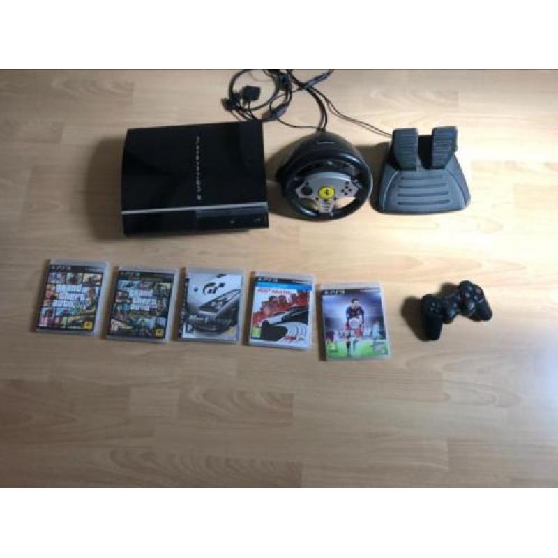 Sony PlayStation 3 incl. Stuur en 6 spellen