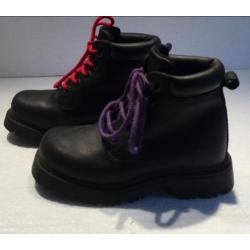 WANDEL-, STOERE, STEVIGE SCHOENEN, LEDER, ZWART, maat 27