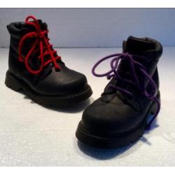 WANDEL-, STOERE, STEVIGE SCHOENEN, LEDER, ZWART, maat 27
