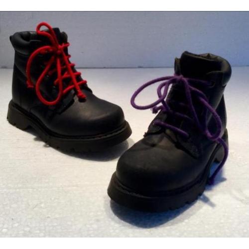 WANDEL-, STOERE, STEVIGE SCHOENEN, LEDER, ZWART, maat 27