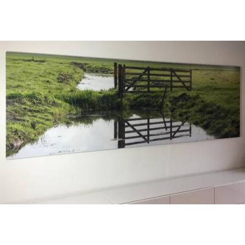 Foto verlijmd achter acrylaat 40x140 cm