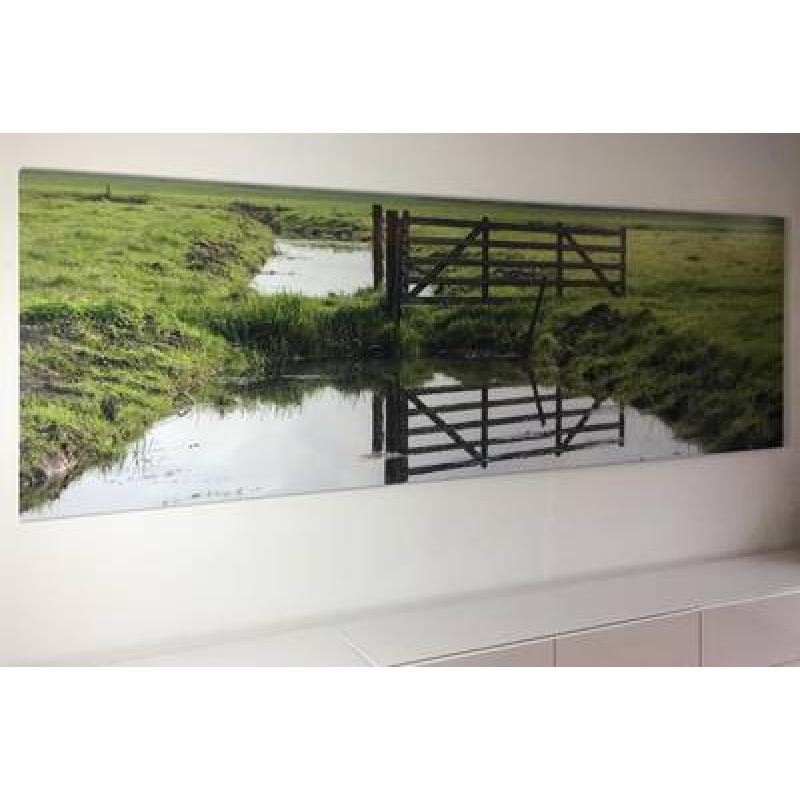 Foto verlijmd achter acrylaat 40x140 cm