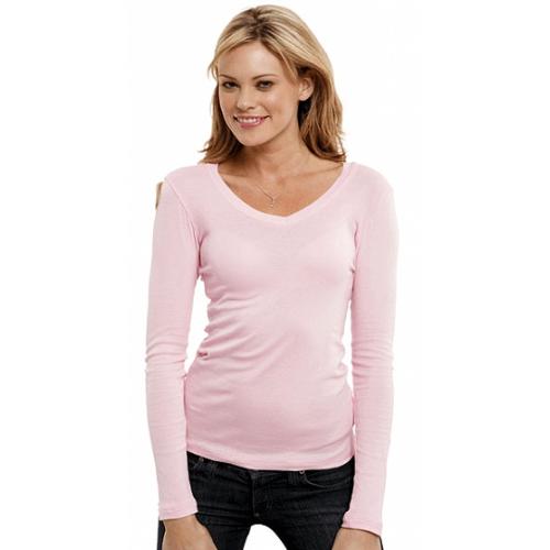 Dames t-shirt met V-hals